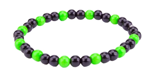 Mens bracelet black / green