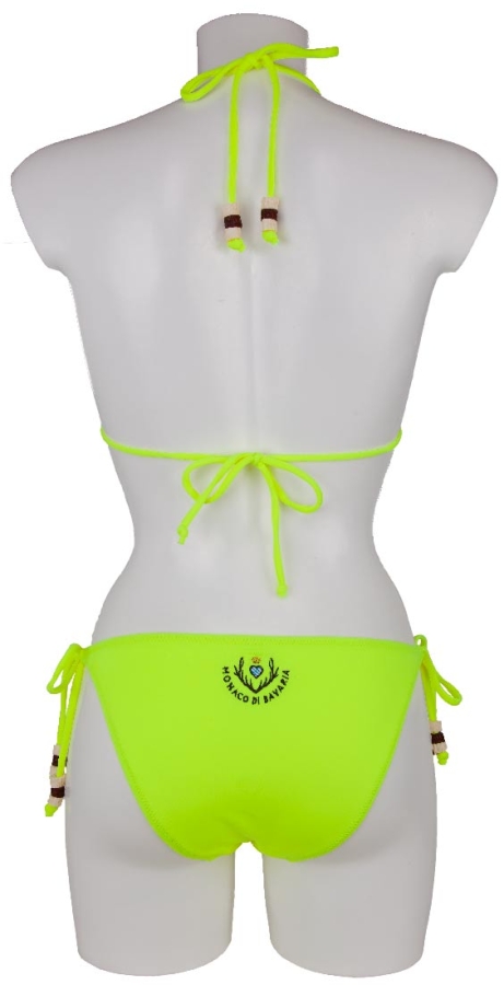 Bavarian Edelweiss neon green bikini, XS