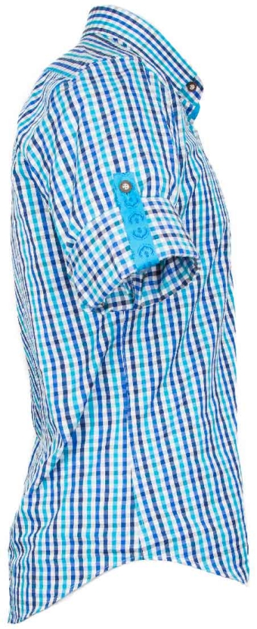 Trachten Shirt blue Slim fit, M