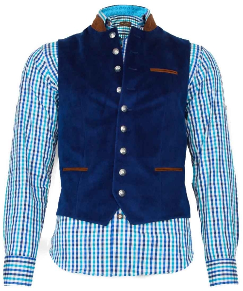 Bavarian Vest, blue