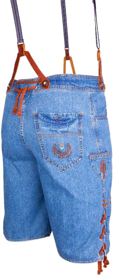 Herren Trachtenjeans mit Hosenträgern, M