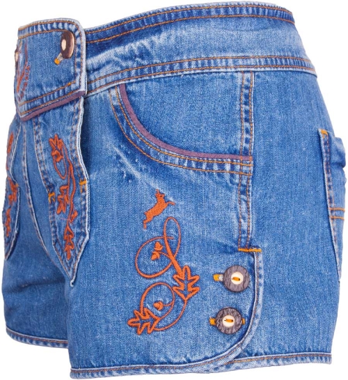 Women Bavarian Denim Shorts, XXS