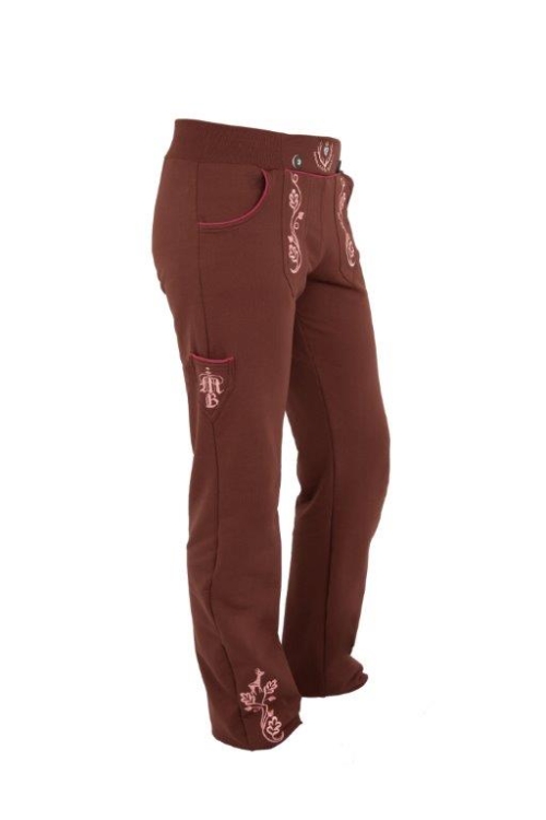 Women's 2-piece bavarian leisure suit, brown-pink, XL
