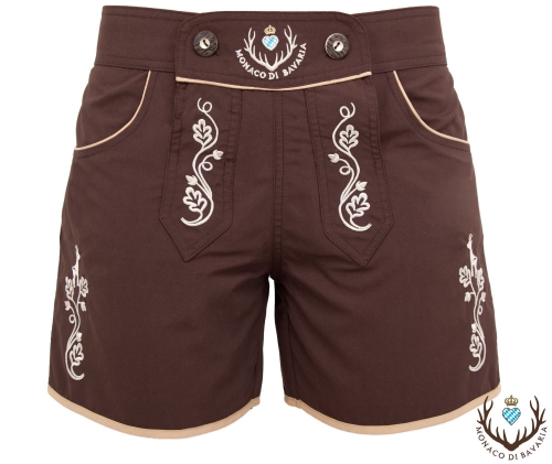 Ladies Bavarian Leisure Shorts, brown XXL