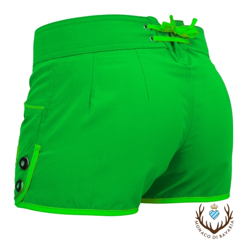 Ladies hotpants, neongreen XL