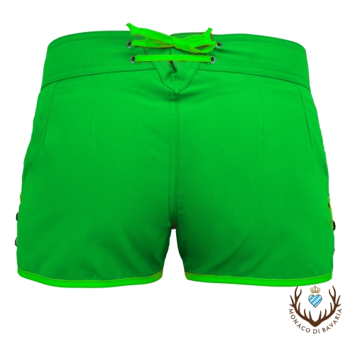 Ladies hotpants, neongreen XS