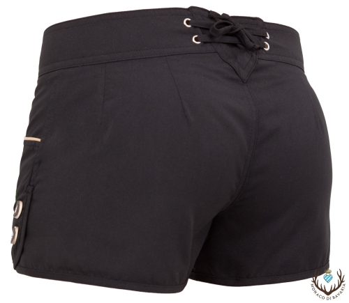 Damen-Hotpants, schwarz/grün, XS