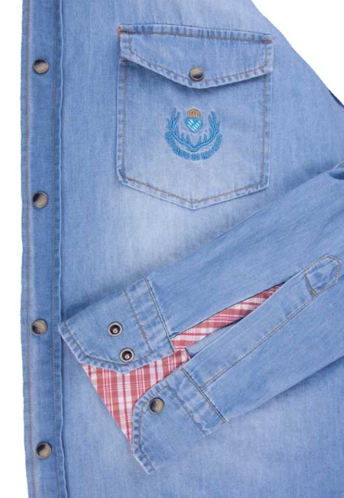 Denim shirt Monaco di Bavaria lightblue, 4XL