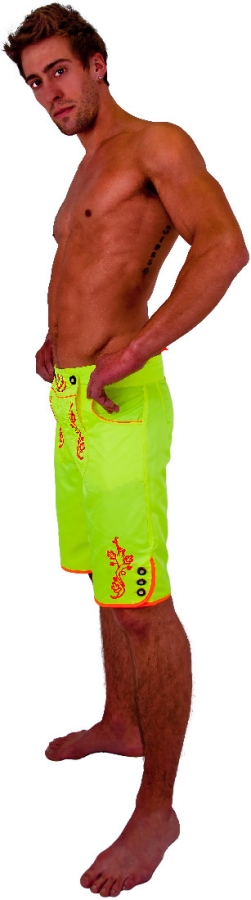 Brandneue Neon-Edition ~ Freizeitlederhose Herren, neongelb