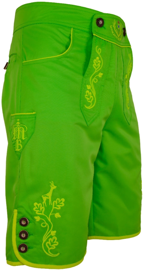 Freizeitlederhose Herren, neongrün, S