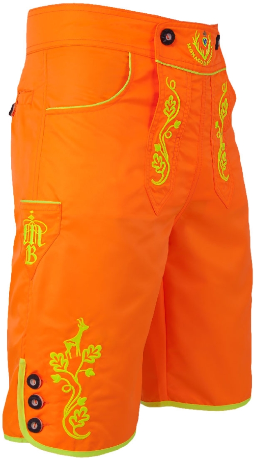 Brandneue Neon-Edition ~ Freizeitlederhose, neonorange