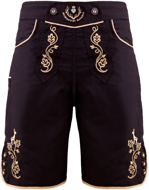 Bavarian trunks and leisure pants, black/gold XXL