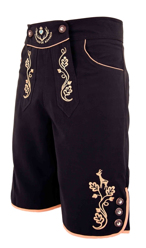 Bavarian trunks and leisure pants, black/gold L