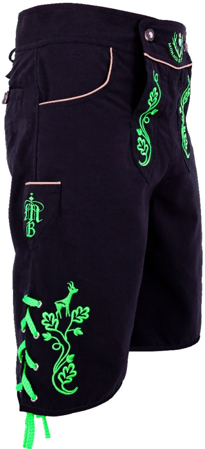 Miesbacher-Style: Bavarian trunks and leisure pants, black/green