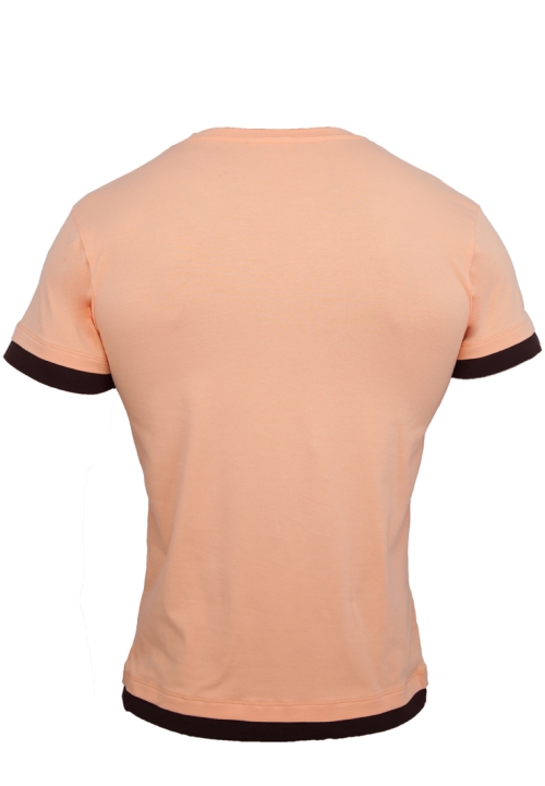 Herren T-Shirt mit Doppelshirt-Optik, apricot
