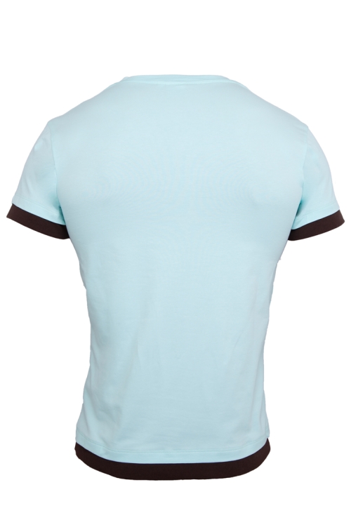 Herren T-Shirt mit Doppelshirt-Optik, light mint