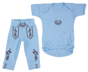 Baby Set 2-teilig, blau 6-9 Monate, 68-74 cm