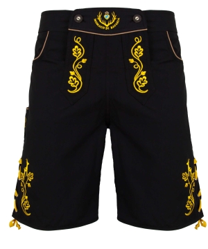 Chiemgauer-Stil: Bavarian trunks and leisure pants, black/yellow L