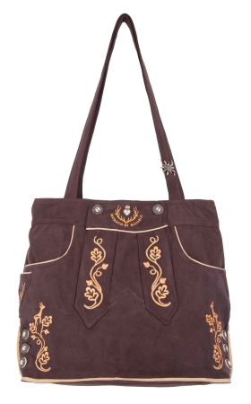 Ladies Trachten Bag brown/orange