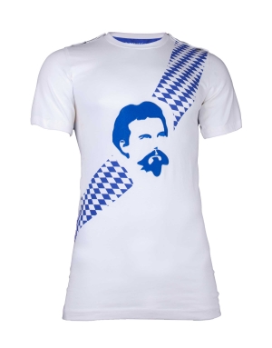 Herren T-Shirt, "Kini" blau-weiß