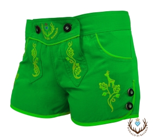 Ladies hotpants, neongreen XS