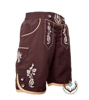 Children's leisure pants, brown, 6 - 7 Years