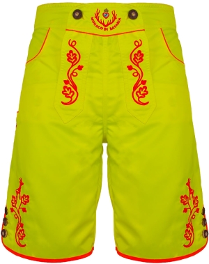 Brandneue Neon-Edition ~ Freizeitlederhose Herren, neongelb