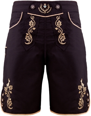 Bavarian trunks and leisure pants, black/gold L