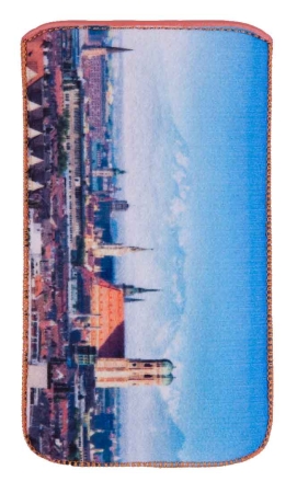 Smartphone Case brown felt with Munich design 