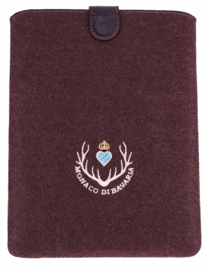 Smartphone Case brown felt with Monaco di Bavaria logo